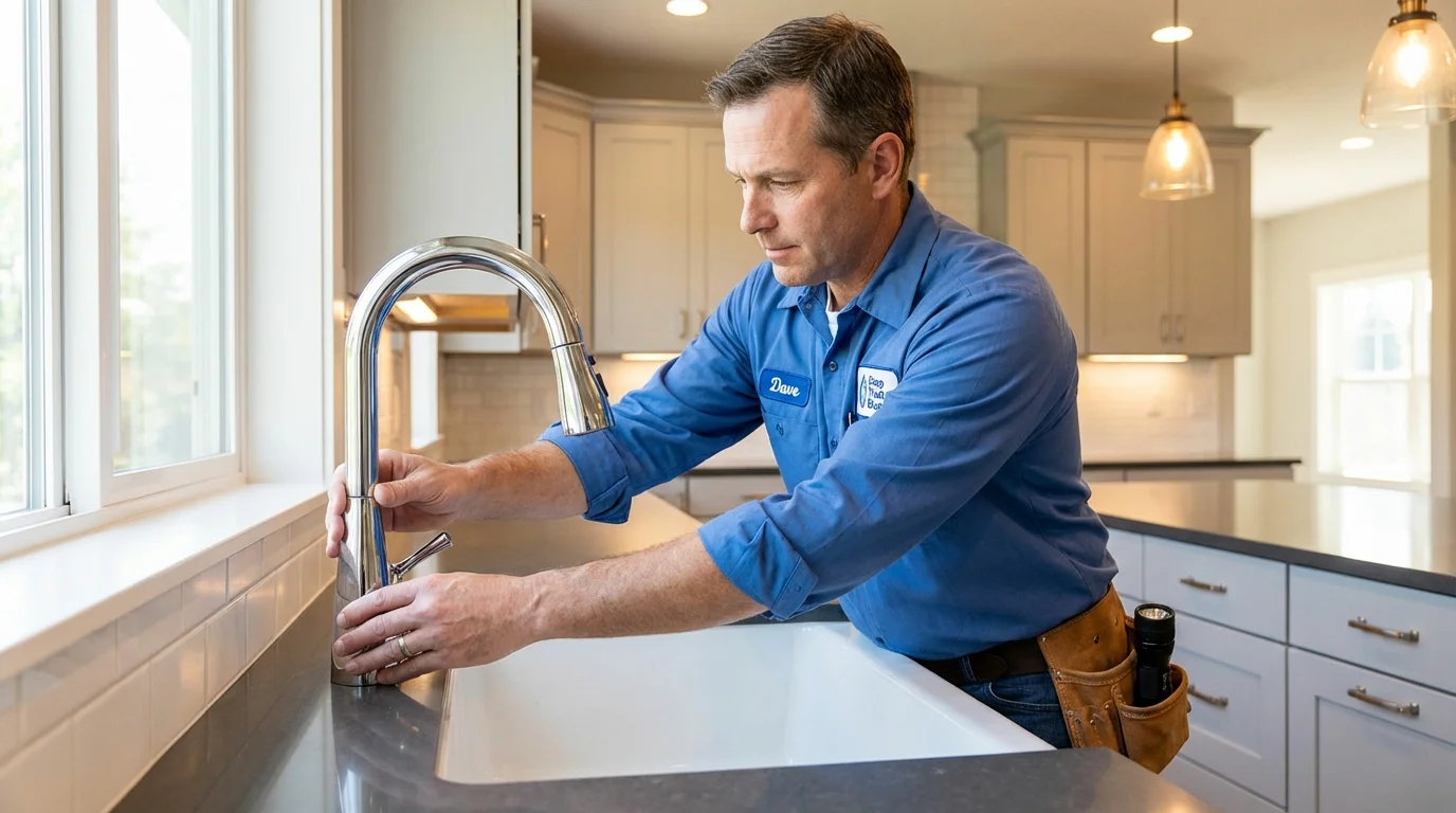 Kitchen faucet installation by Johns Plumbing LLC in Bernardsville