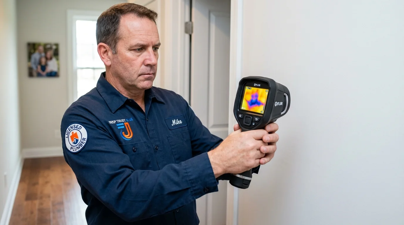 Thermal imaging leak detection by Johns Plumbing LLC in Bernardsville